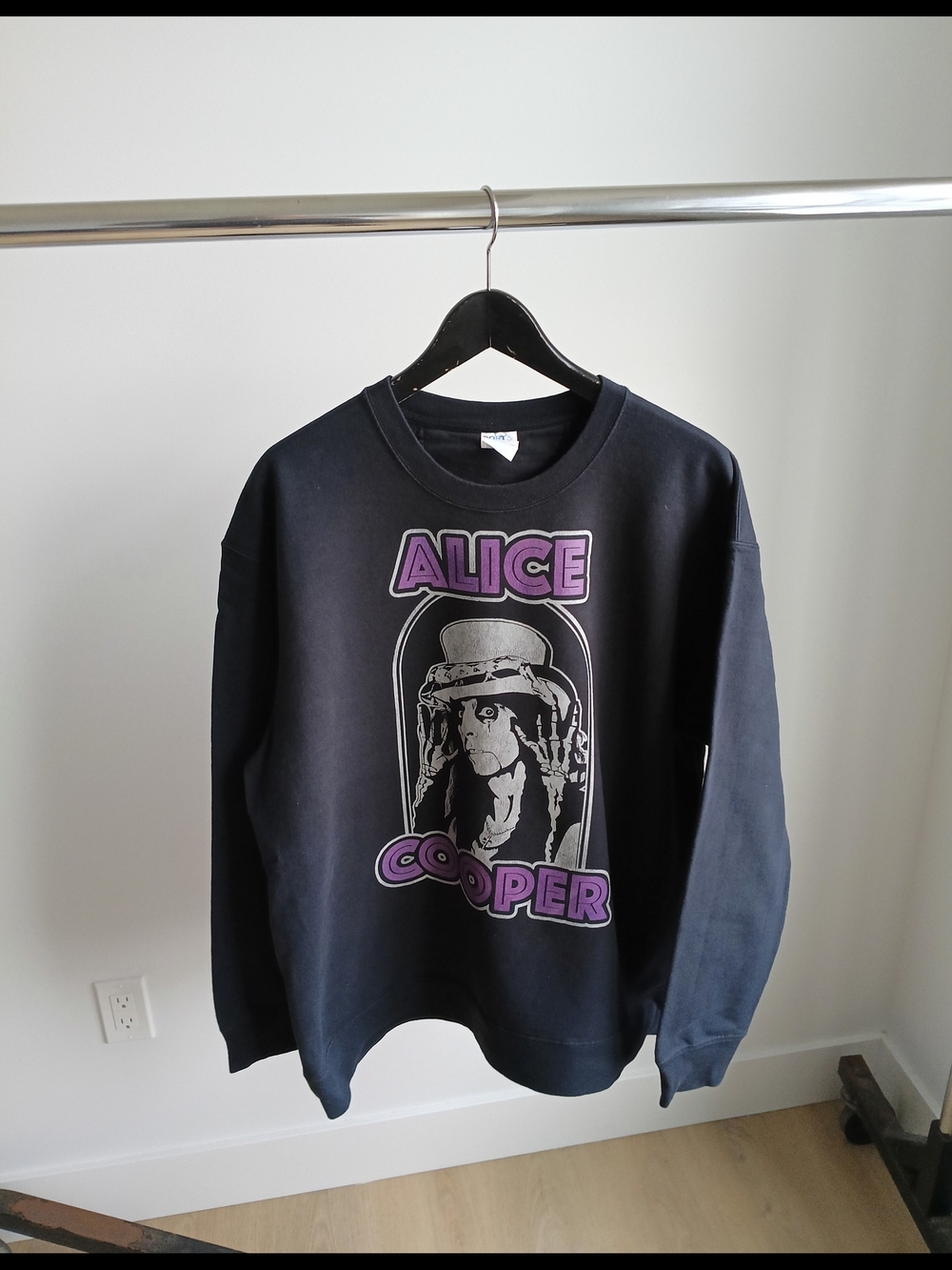 Vintage Alice Cooper Sweatshirt Y2K Band Merch Black XL Port & Company